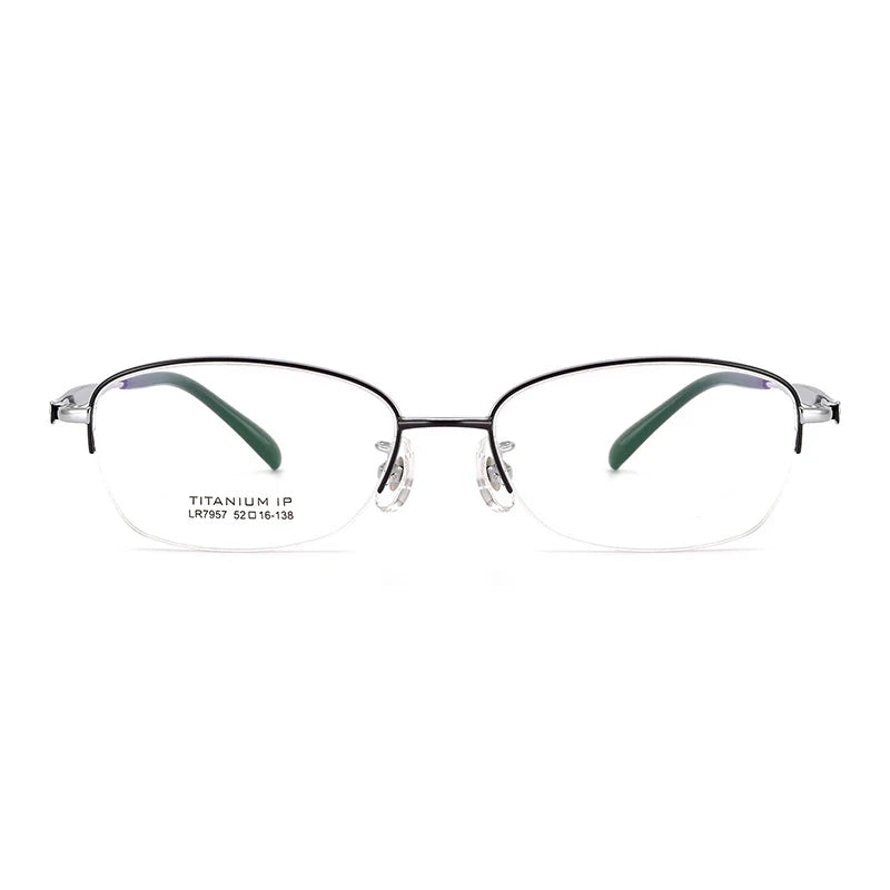 Bclear Women's Semi Rim Oval Titanium Eyeglasses 7957 Full Rim Bclear