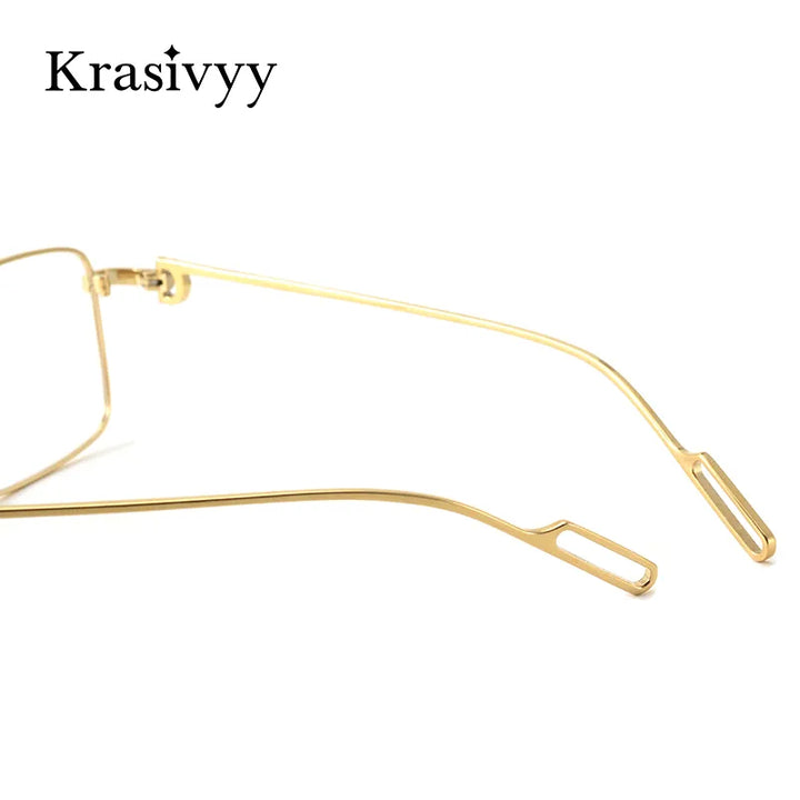Krasivyy Men's Full Rim Square Titanium Eyeglasses Kr02190 Full Rim Krasivyy   