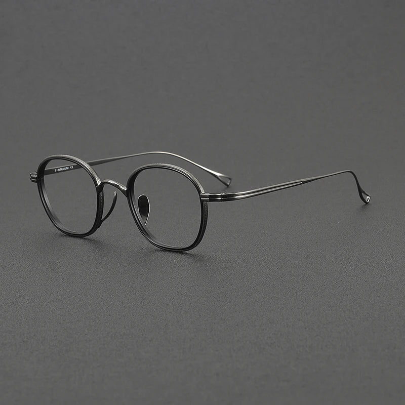 Muzz Unisex Full Rim Oval Square Titanium Eyeglasses 81234