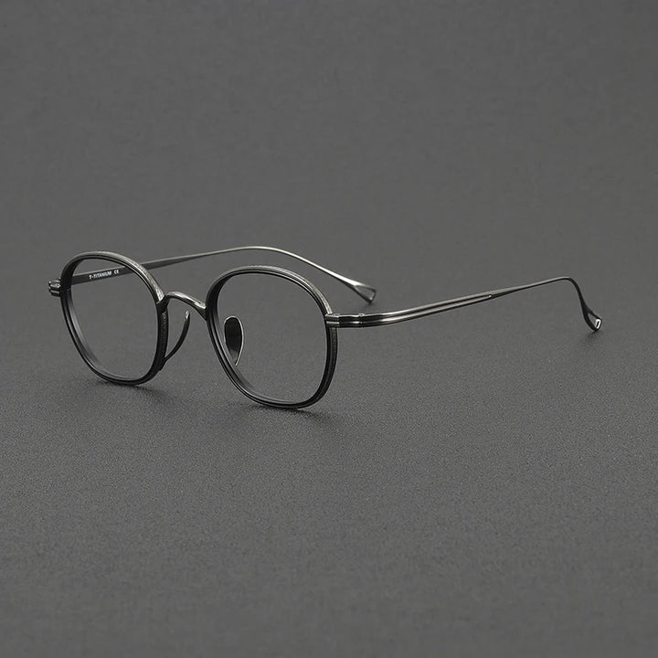 Muzz Unisex Full Rim Oval Square Titanium Eyeglasses 81234