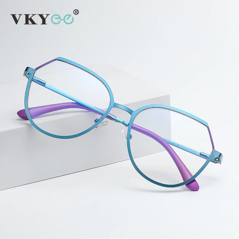 Vicky Women's Full Rim Polygon Alloy Reading Glasses 3034 Reading Glasses Vicky