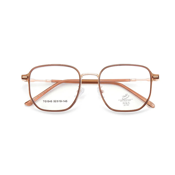 Xbora Women's Full Rim Polygon Square Titanium Eyeglasses  71545