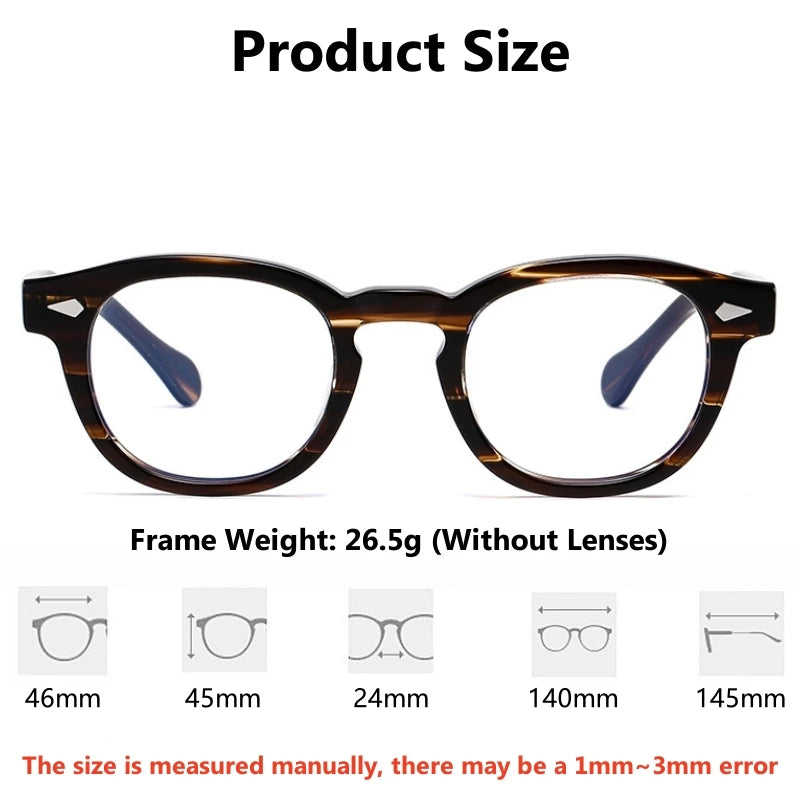 Yimaruili Unisex Full Rim Oval Square Acetate Eyeglasses 56006