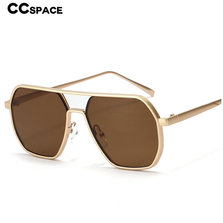 CCspace Unisex Full Rim Polygon Square Tr 90 Alloy 56281 Sunglasses CCspace Sunglasses