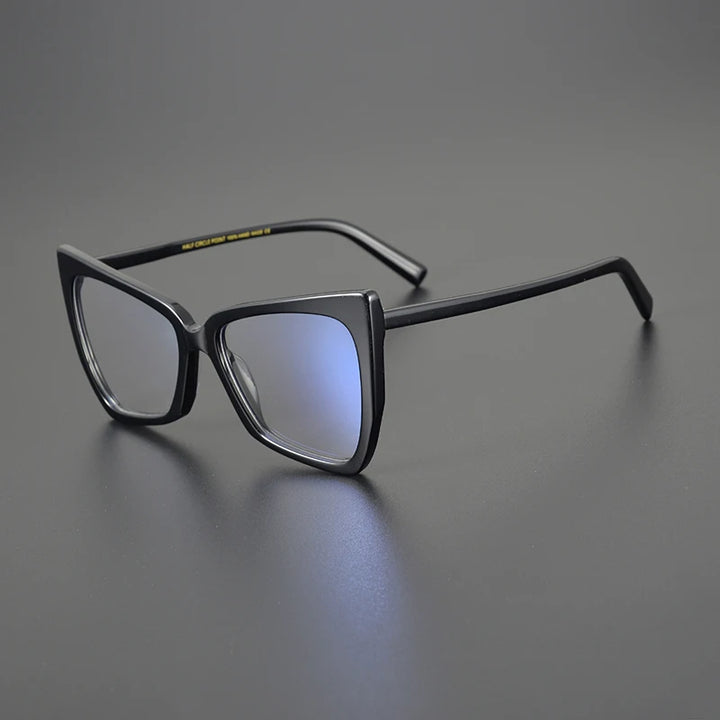 Nobler Unisex Full Rim Irregular Cat Eye Acetate Eyeglasses 19335 Full Rim Nobler C5