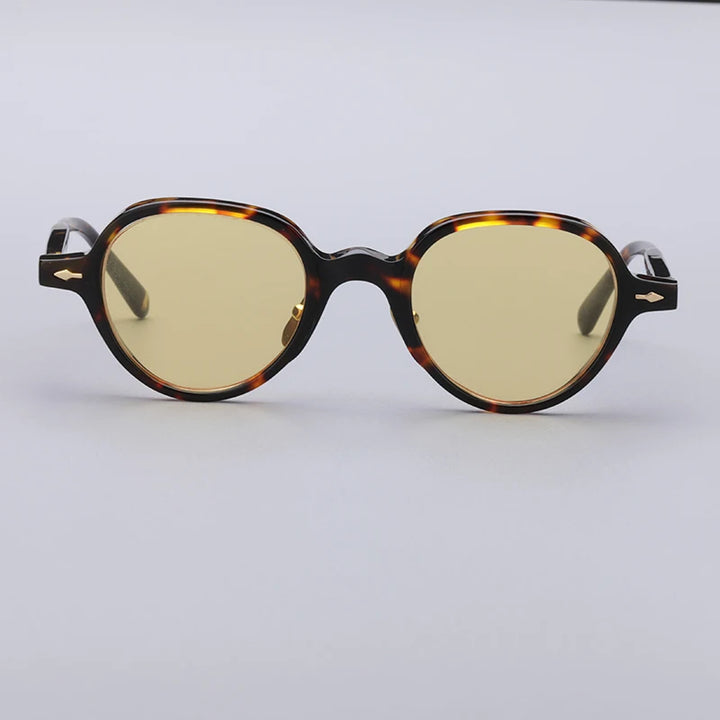 Hewei Women's Full Rim Round Acetate Sunglasses 0024 Sunglasses Hewei   
