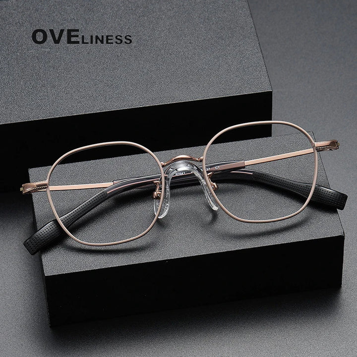 Oveliness Unisex Youth's Full Rim Polygon Titanium Eyeglasses O80941 Full Rim Oveliness