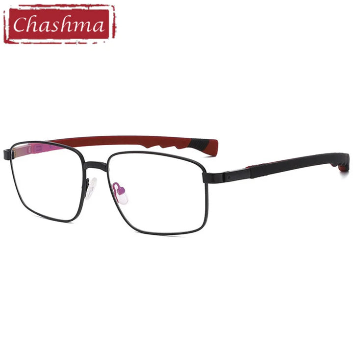 Chashma Ottica Men's Full Rim Square Alloy Sport Eyeglasses 403076