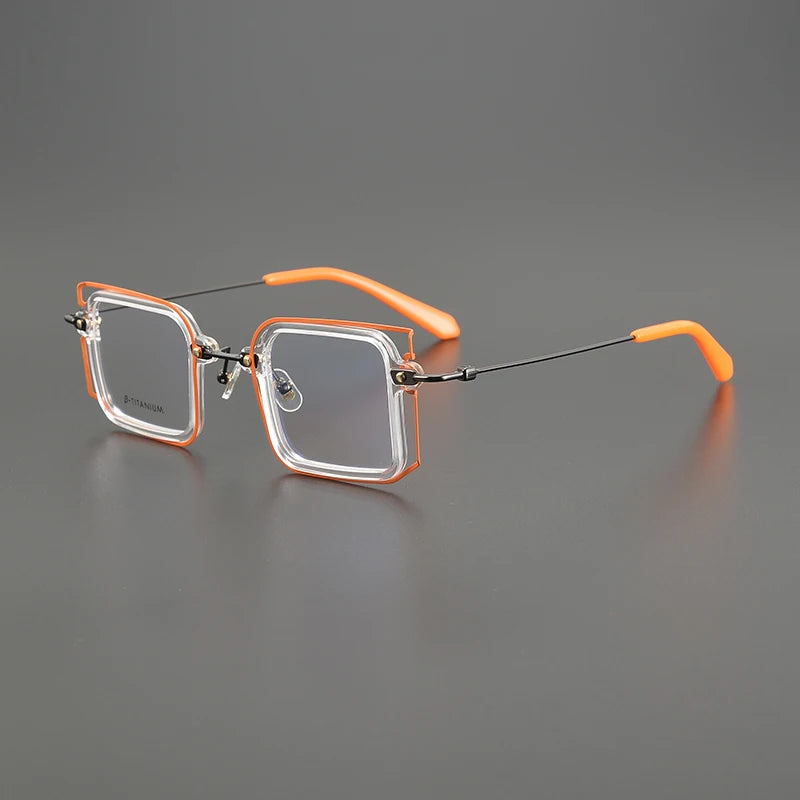 Nobler Unisex Full Rim Square Titanium Acetate Eyeglasses H099 Full Rim Nobler C5