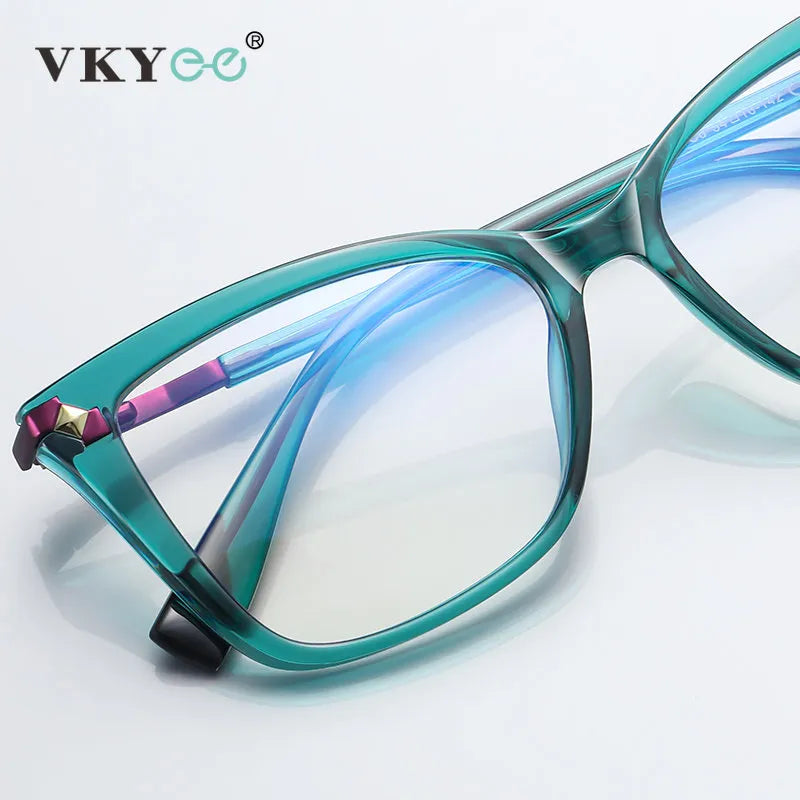 Vicky Women's Full Rim Tr 90 Stainless Steel Cat Eye Reading Glasses 2127 Reading Glasses Vicky   