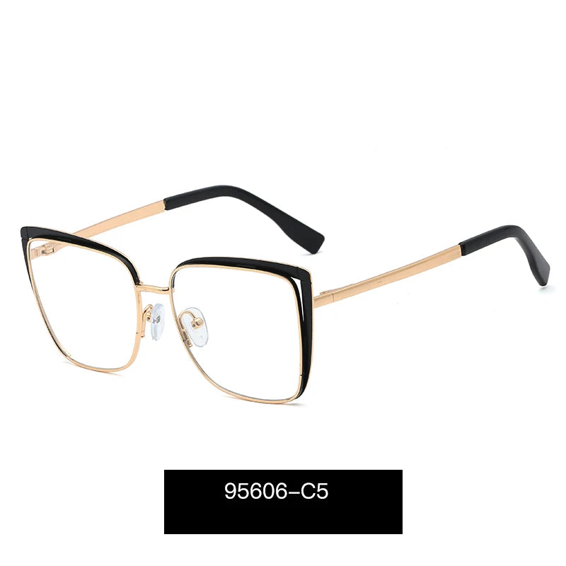 Handoer Women's Full Rim Square Cat Eye Tr 90 Alloy Eyeglasses 795606