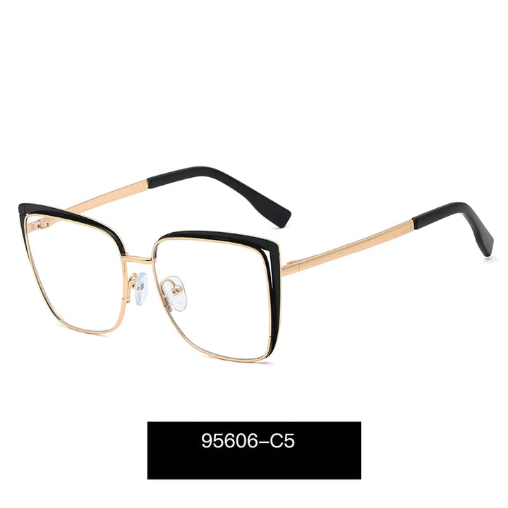 Handoer Women's Full Rim Square Cat Eye Tr 90 Alloy Eyeglasses 795606