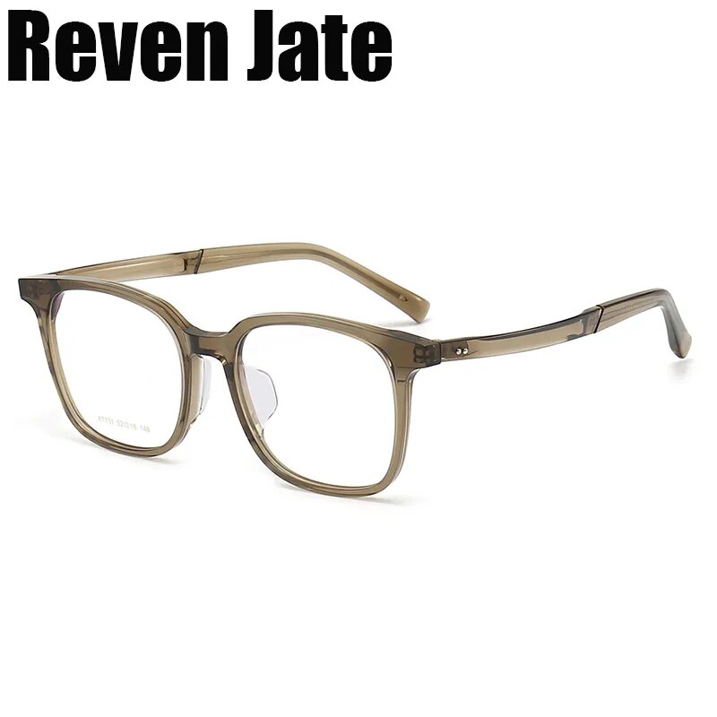 Reven Jate Unisex Full RIm Square Acetate Eyeglasses 1131 Full Rim Reven Jate   