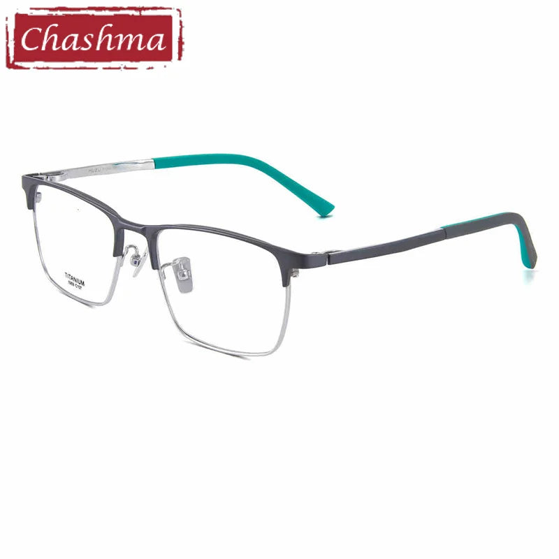 Chashma Ottica Men's Full Rim Square Titanium Eyeglasses 406909
