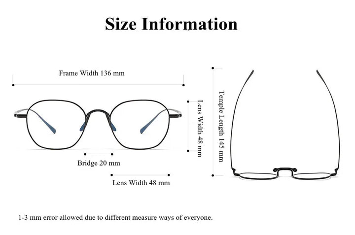 Chashma Ottica Women's Full Rim Polygon Square Titanium Eyeglasses 464544