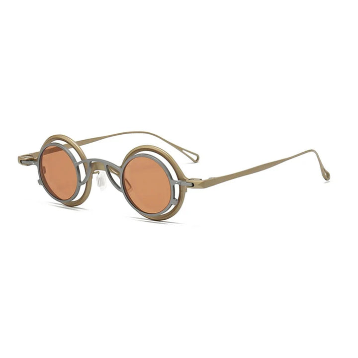 Yujo Unisex Full Rim Round Titanium Eyeglasses Clip On Polarized Sunglasses Y4238 With Clip Ons Yujo