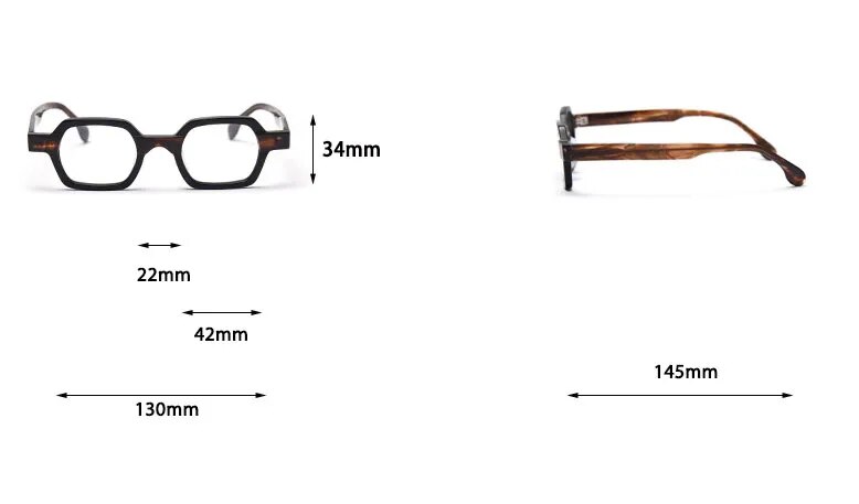 CCspace Unisex Full Rim Square Acetate Reading Glasses R49804 Reading Glasses CCspace