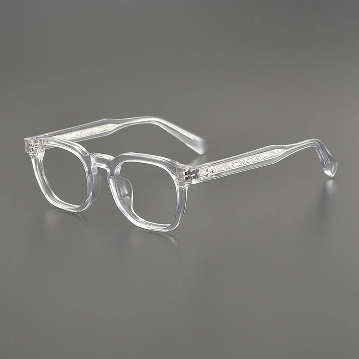 Gatenac Unisex Full Rim Square Acetate Eyeglasses Gxyj1165 Full Rim Gatenac Transparent