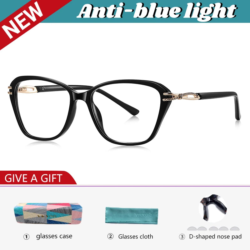 Vicky Women's Full Rim Polygon Square Tr 90 Alloy Reading Glasses 77237