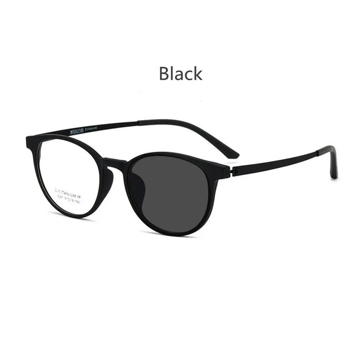 Kocolior Unisex Full Rim Round Tr 90 Titanium Hyperopic Reading Glasses 23091 Reading Glasses Kocolior
