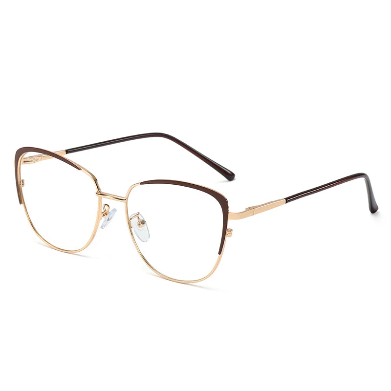 Handoer Women's Full Rim Square Cat Eye Tr 90 Alloy Eyeglasses 95625