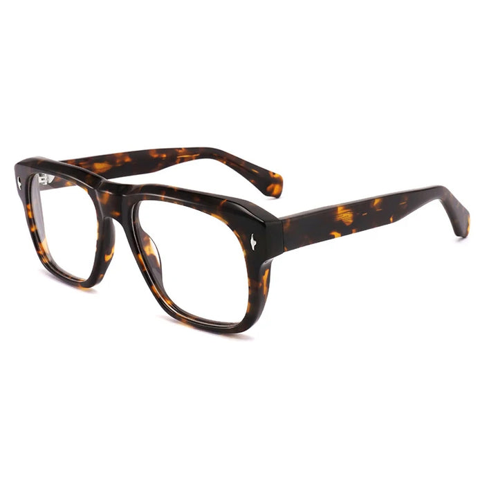Gatenac Men's Full Rim Thick Oversized Acetate Eyeglasses Gxyj1471 Full Rim Gatenac Tortoiseshell