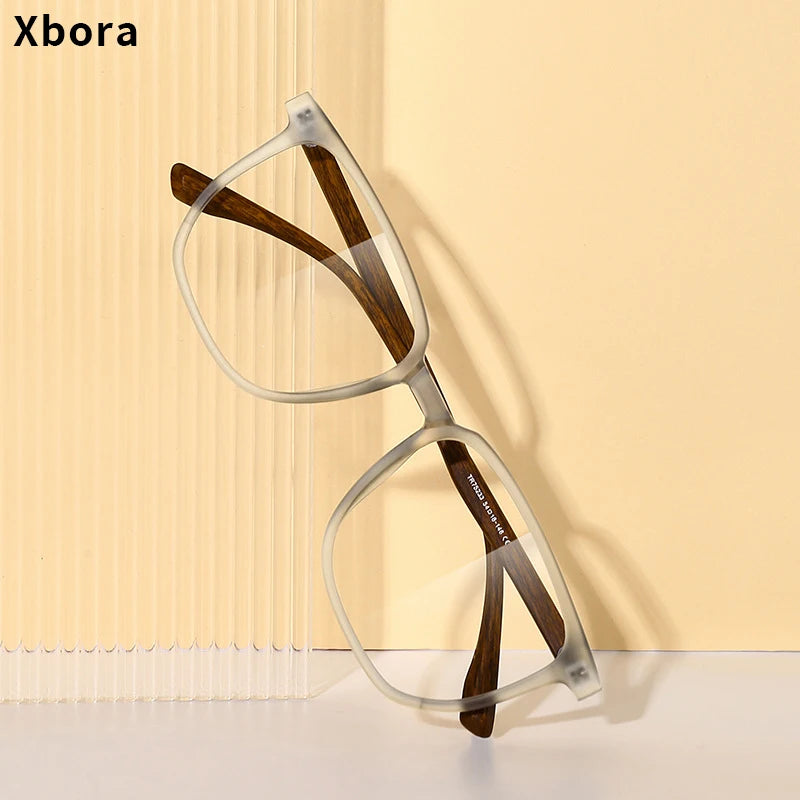 Xbora Unisex Full Rim Square Tr 90 Eyeglasses 75233