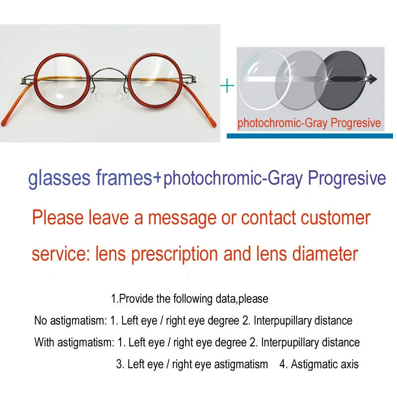 Yujo Unisex Full Rim Round Stainless Steel Acetate Custom Eyeglasses Y3434 Full Rim Yujo C12 CHINA