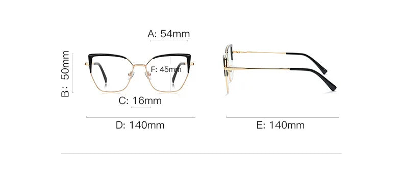 CCspace Women's Full Rim Cat Eye Tr 90 Titanium Reading Glasses 310785