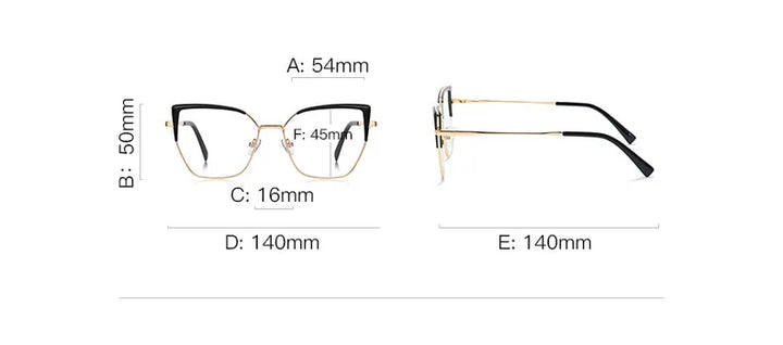 CCspace Women's Full Rim Cat Eye Tr 90 Titanium Reading Glasses 310785