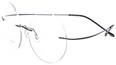 Chashma Unisex Rimless Oval Round Titanium Eyeglasses 96134