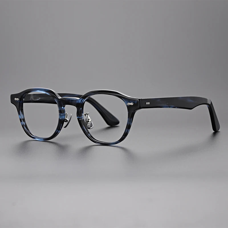Hewei Unisex Full Rim Round Acetate Eyeglasses 0013 Full Rim Hewei
