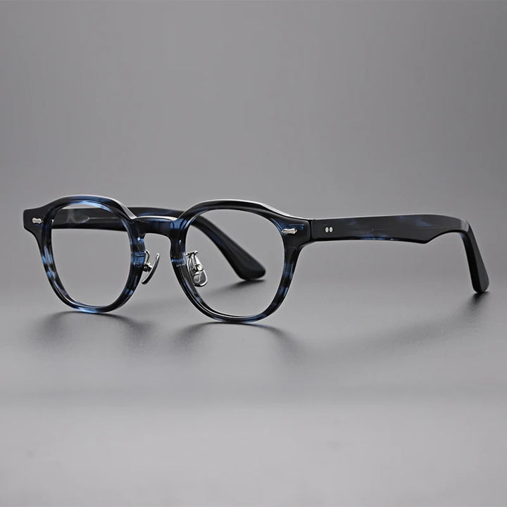 Hewei Unisex Full Rim Round Acetate Eyeglasses 0013 Full Rim Hewei