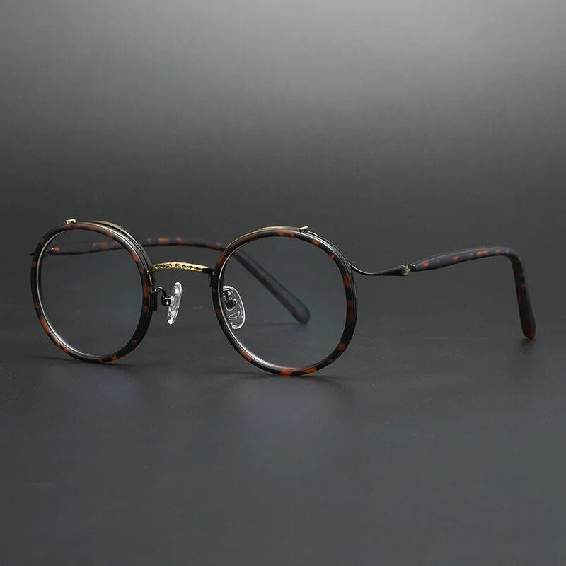 Cubojue Unisex Full Rim Round Tr 90 Titanium Reading Glasses 20G Reading Glasses Cubojue tortoise no function lens 0