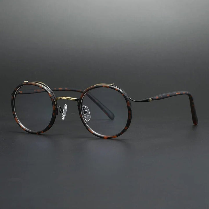 Cubojue Unisex Full Rim Round Tr 90 Titanium Reading Glasses 20G Reading Glasses Cubojue tortoise no function lens 0