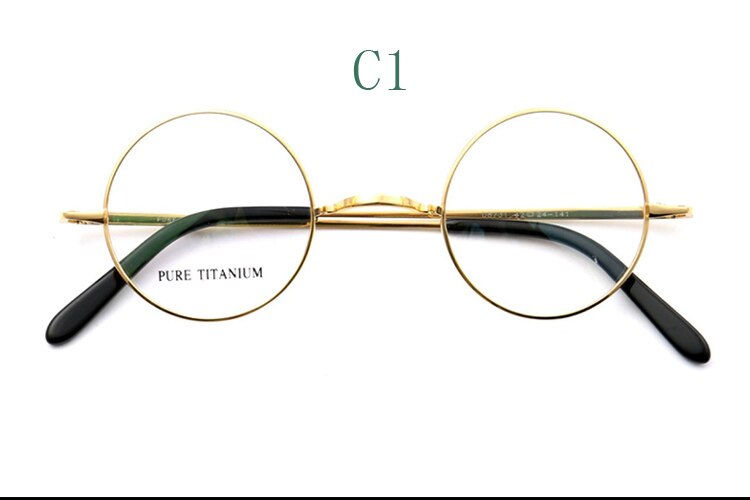 Yujo Unisex Full Rim 42 mm Round Titanium Eyeglasses Full Rim Yujo C1 China