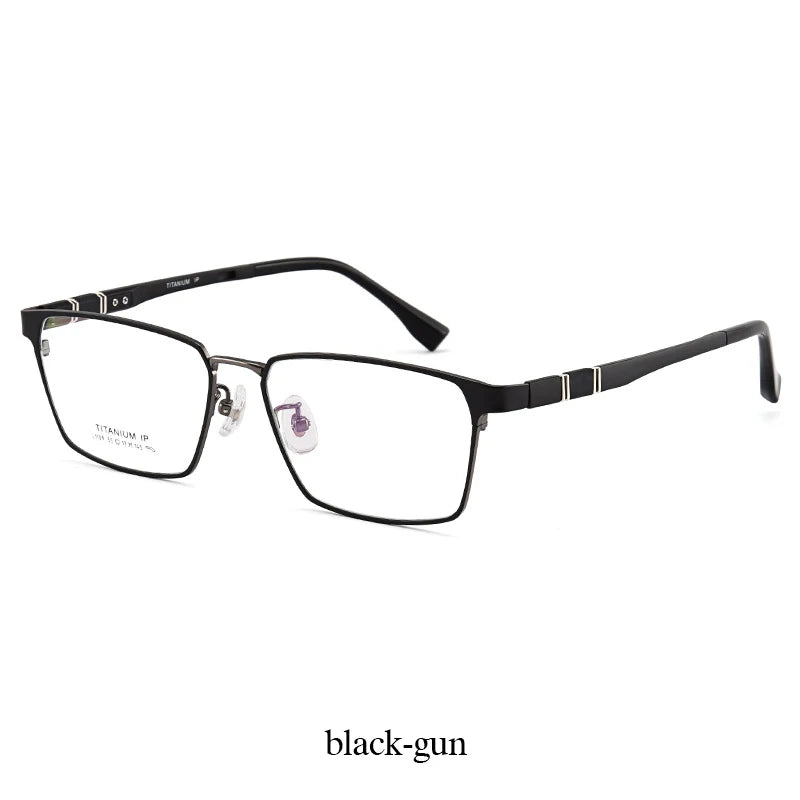 Handoer Unisex Full Rim Big Polygon Square Titanium Eyeglasses 51109