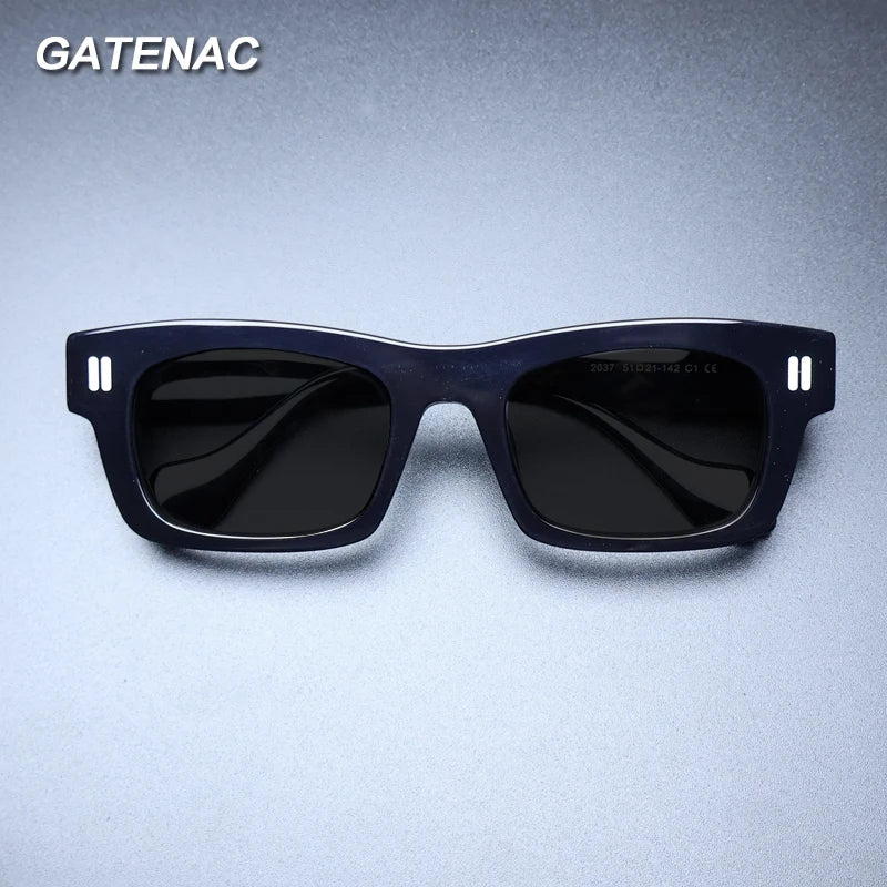 Gatenac Unisex Full Rim Square Acetate Polarized Sunglasses M004 Sunglasses Gatenac   