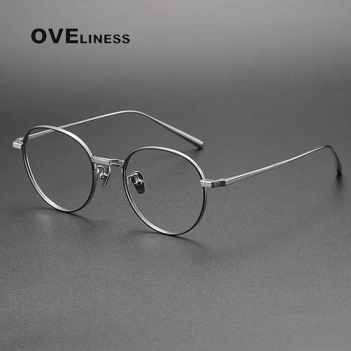 Oveliness Women's Full Rim Round Titanium Eyeglasses 213017