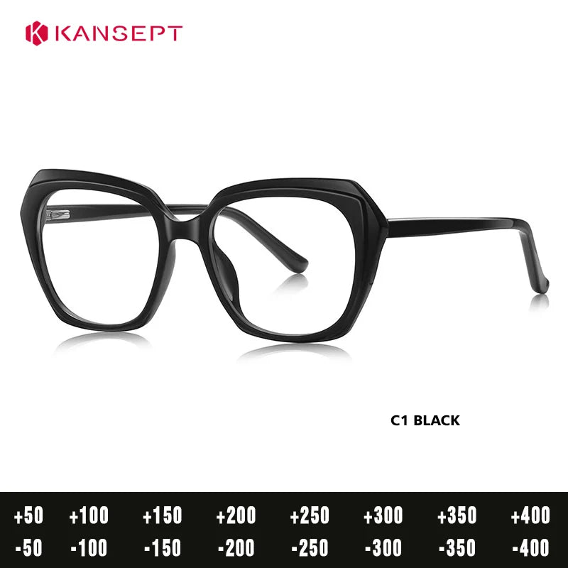 Kansept Women's Full Rim Oval Tr 90 Titanium Reading Glasses 66042