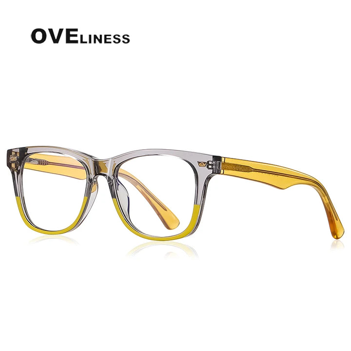 Oveliness Youth Unisex Full Rim Square Tr 90 Eyeglasses S0214 Full Rim Oveliness C5  