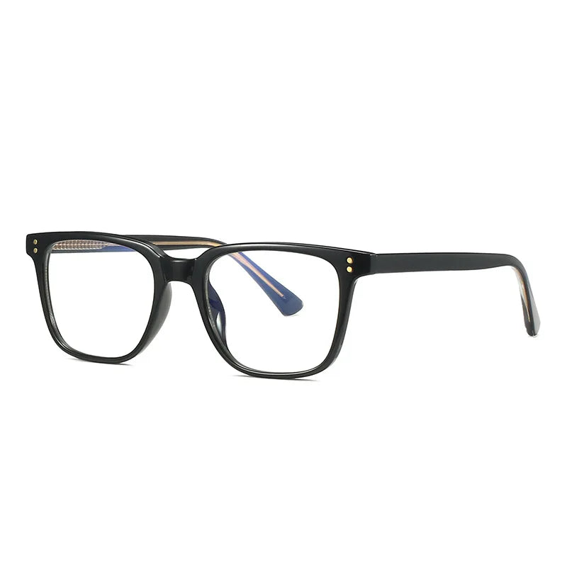 Kocolior Unisex Full Rim Square Acetate Alloy Hyperopic Reading Glasses 2021b Reading Glasses Kocolior Black 0