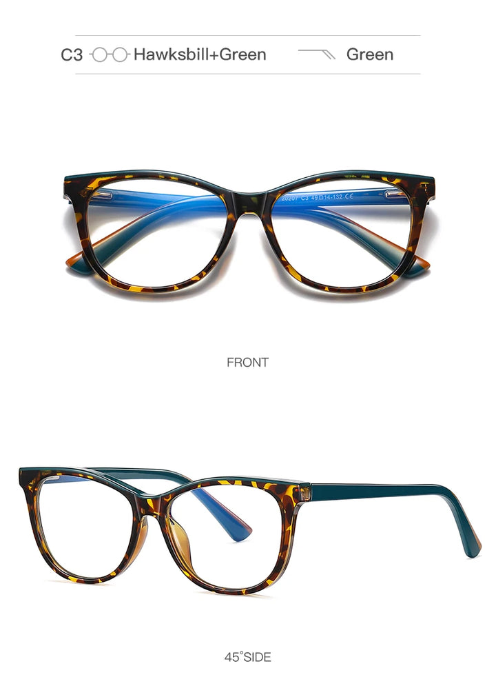 Oveliness Youth Unisex Full Rim Square Tr 90 Titanium Eyeglasses 20207 Full Rim Oveliness hawksbill