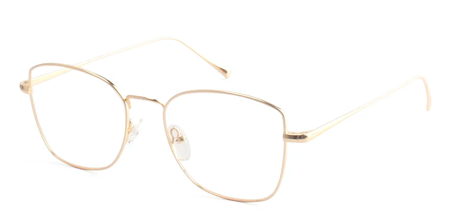 Esnbie Women's Full Rim Polygon Square Alloy Eyeglasses 241270