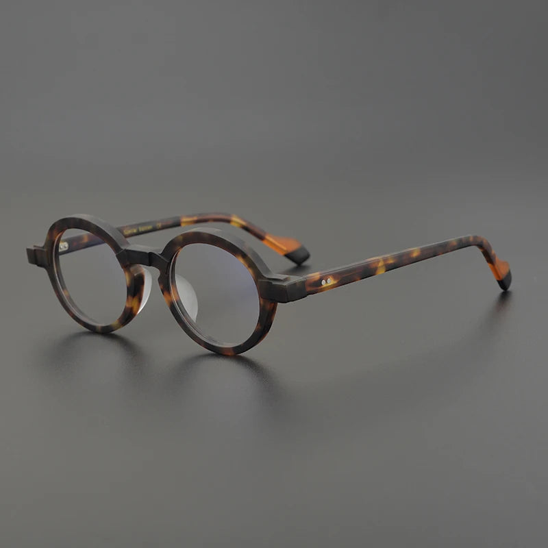 Hewei Unisex Full Rim Round Acetate Eyeglasses 0017 Full Rim Hewei tortoise