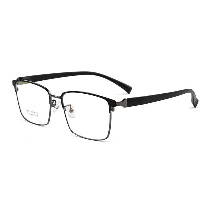 KatKani Men's Full Rim Square Alloy Eyeglasses 5026tx Full Rim KatKani Eyeglasses   