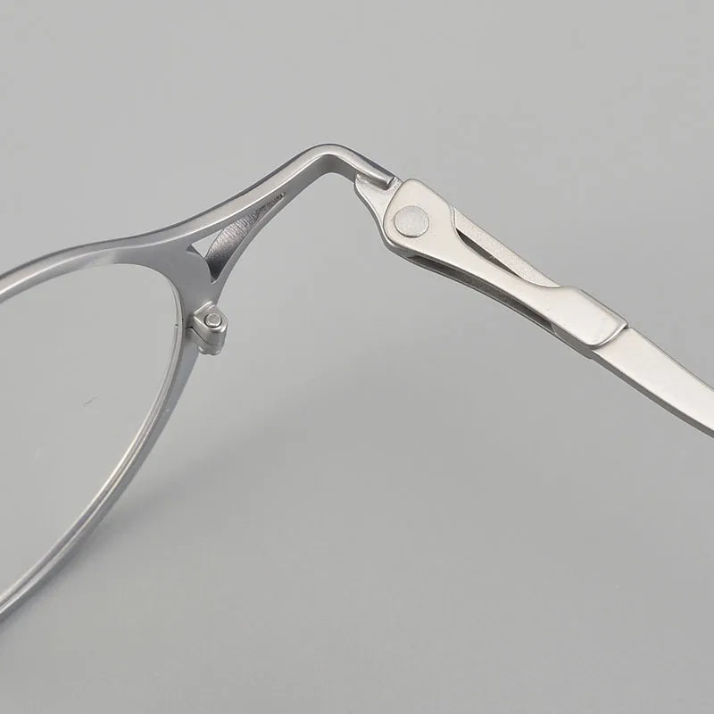 Muzz Unisex Full Rim Small Round Titanium Eyeglasses 5958 Full Rim Muzz