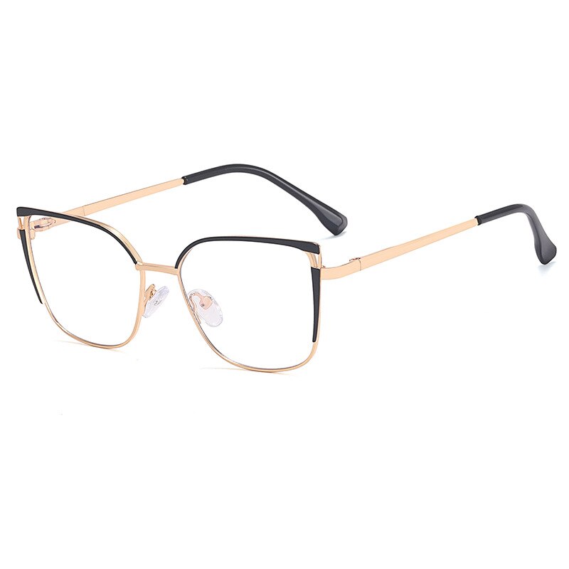 CCspace Unisex Children's Full Rim Square Alloy Eyeglasses 56538 Full Rim CCspace C1Black