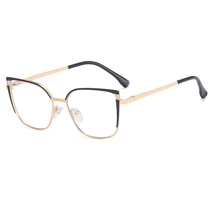 CCspace Unisex Children's Full Rim Square Alloy Eyeglasses 56538 Full Rim CCspace C1Black