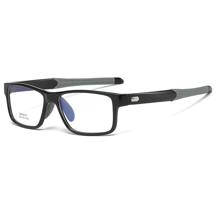 Gmei Men's Full Rim Square Tr 90 Titanium Eyeglasses 818076 Full Rim Gmei Optical C8